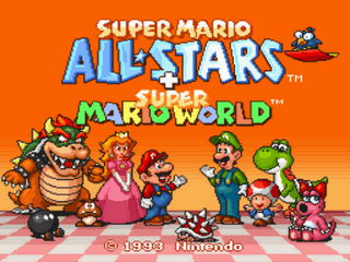 Super Mario All-Stars + Super Mario World Title Screen